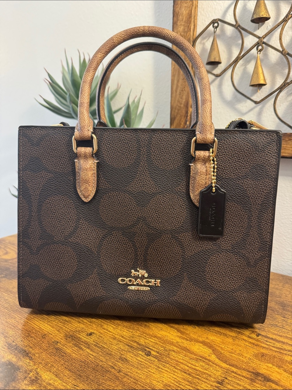 Coach Maggie Small Tote - Walnut/Tan NWT